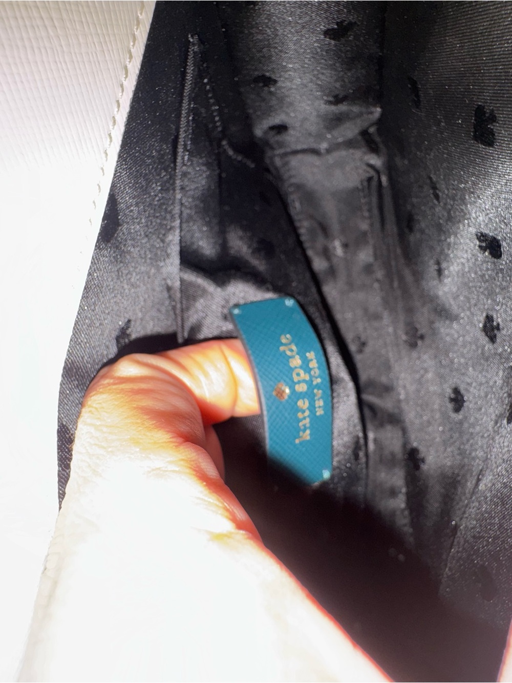 kate spade Two-Tone Dark Teal and Cream Crossbody Shoulder Bag - Picture 5 of 5